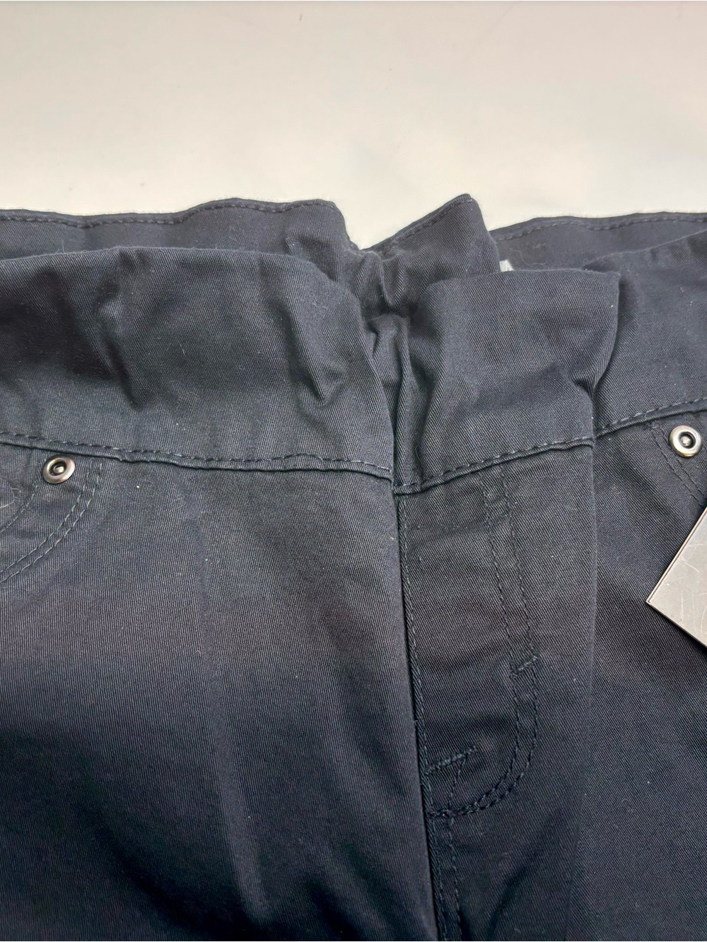 NWT Dash Black Gathered Elastic High Waist Stretch Ankle Pants Size - Picture 4 of 4